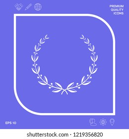 Laurel wreath symbol. Graphic elements for your design