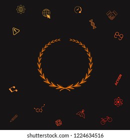 Laurel wreath, symbol. Graphic elements for your design