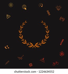 Laurel wreath symbol. Graphic elements for your design