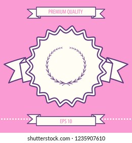 Laurel wreath, symbol. Graphic elements for your design
