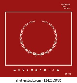 Laurel wreath, symbol. Graphic elements for your design