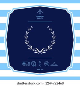 Laurel wreath symbol. Graphic elements for your design