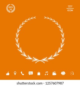 Laurel wreath, symbol. Graphic elements for your design