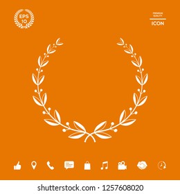 Laurel wreath symbol. Graphic elements for your design