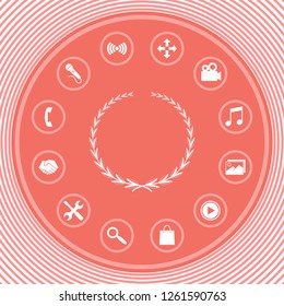 Laurel wreath, symbol. Graphic elements for your design