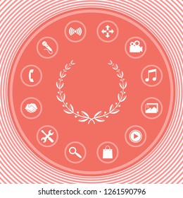 Laurel wreath symbol. Graphic elements for your design