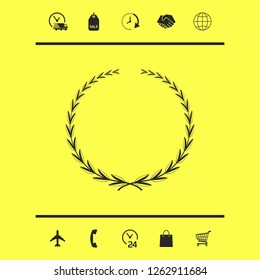 Laurel wreath, symbol. Graphic elements for your design