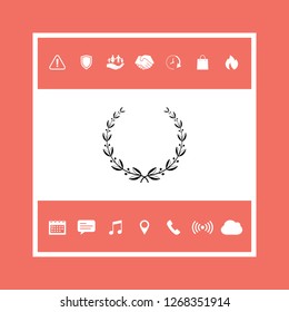 Laurel wreath symbol. Graphic elements for your design