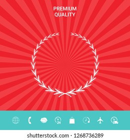 Laurel wreath, symbol. Graphic elements for your design