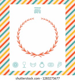 Laurel wreath, symbol. Graphic elements for your design