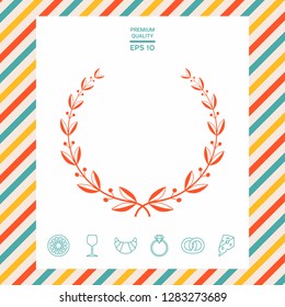 Laurel wreath symbol. Graphic elements for your design