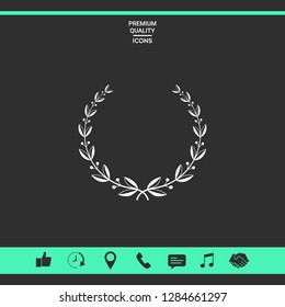 Laurel wreath symbol. Graphic elements for your design