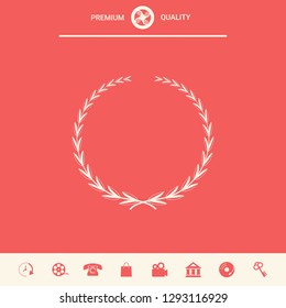 Laurel wreath, symbol. Graphic elements for your design