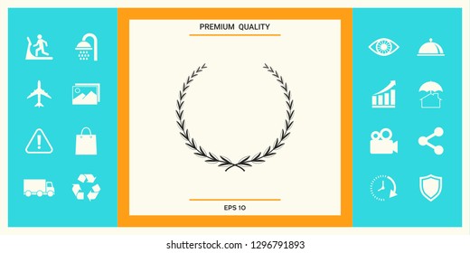 Laurel wreath - symbol. Graphic elements for your design