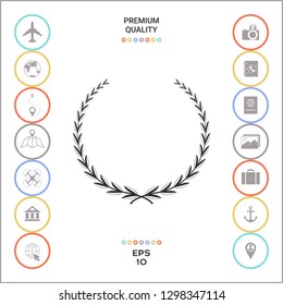 Laurel wreath - symbol. Graphic elements for your design