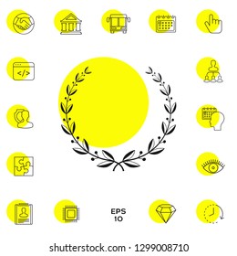 Laurel wreath symbol. Graphic elements for your design