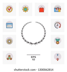 Laurel wreath, symbol. Graphic elements for your design