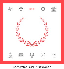 Laurel wreath symbol. Graphic elements for your design