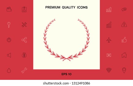 Laurel wreath - symbol. Graphic elements for your design
