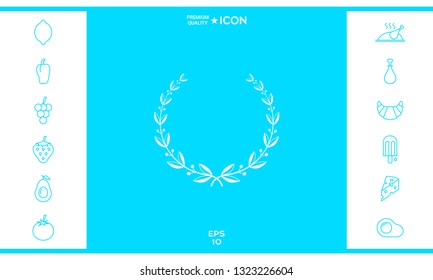 Laurel wreath symbol. Graphic elements for your design