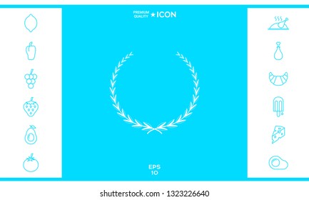 Laurel wreath - symbol. Graphic elements for your design