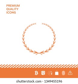 Laurel wreath, symbol. Graphic elements for your design
