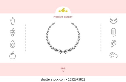 Laurel wreath - symbol. Graphic elements for your design