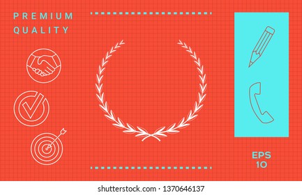 Laurel wreath - symbol. Graphic elements for your design