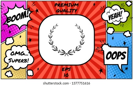 Laurel wreath symbol. Graphic elements for your design