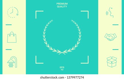 Laurel wreath - symbol. Graphic elements for your design