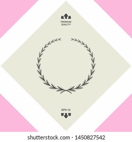 Laurel wreath, symbol. Graphic elements for your design