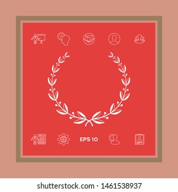 Laurel wreath symbol. Graphic elements for your design