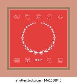 Laurel wreath, symbol. Graphic elements for your design
