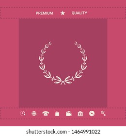 Laurel wreath symbol. Graphic elements for your design