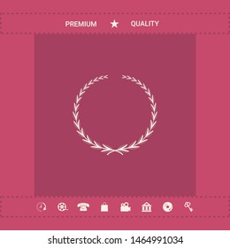 Laurel wreath, symbol. Graphic elements for your design