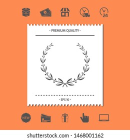 Laurel wreath symbol. Graphic elements for your design
