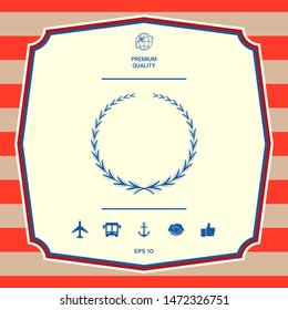 Laurel wreath, symbol. Graphic elements for your design