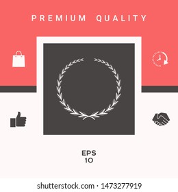 Laurel wreath, symbol. Graphic elements for your design