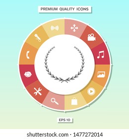 Laurel wreath - symbol. Graphic elements for your design