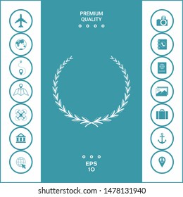 Laurel wreath - symbol. Graphic elements for your design