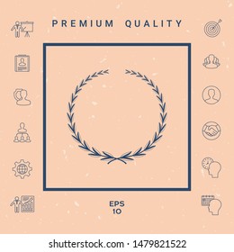 Laurel wreath, symbol. Graphic elements for your design
