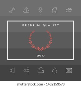 Laurel wreath symbol. Graphic elements for your design