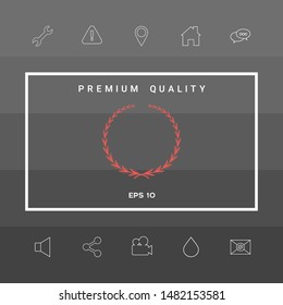 Laurel wreath, symbol. Graphic elements for your design