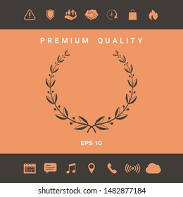 Laurel wreath symbol. Graphic elements for your design
