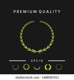 Laurel wreath, symbol. Graphic elements for your design