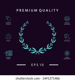Laurel wreath symbol. Graphic elements for your design