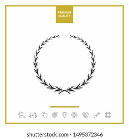 Laurel wreath, symbol. Graphic elements for your design