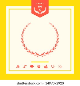 Laurel wreath - symbol. Graphic elements for your design