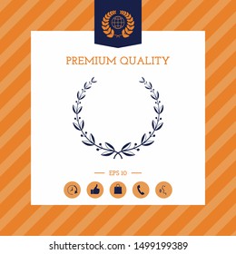 Laurel wreath symbol. Graphic elements for your design