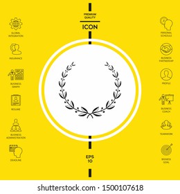 Laurel wreath symbol. Graphic elements for your design